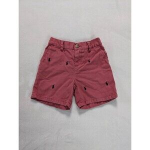 Polo Ralph Lauren Toddler Boys Embroidered Pony Chino Shorts 24M 100% Cotton
